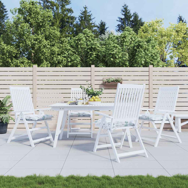Stuhlkissen 4er Set Blattmuster 50x50 cm