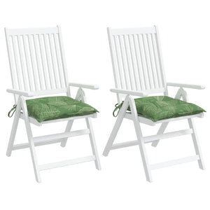 vidaXL Coussins de chaise 2 pcs Motif feuille 50x50x7 cm Tissu