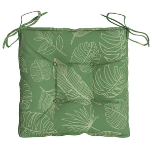 vidaXL Coussins de chaise 2 pcs Motif feuille 50x50x7 cm Tissu