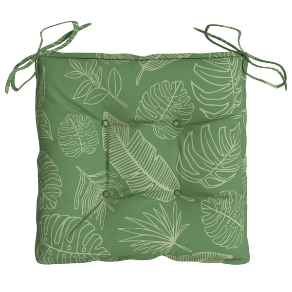 vidaXL Coussins de chaise 2 pcs Motif feuille 50x50x7 cm Tissu