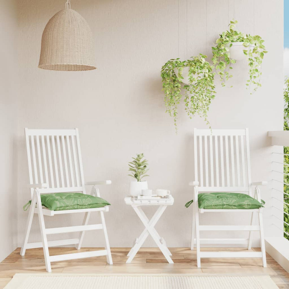 Sitzkissen 2er-Set Blattmuster 50x50 cm