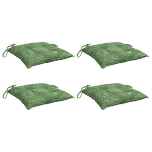 Stuhlkissen 4er Set Blattmuster 50x50 cm