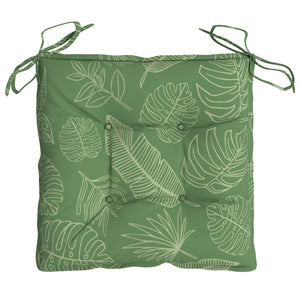 Stuhlkissen 4er Set Blattmuster 50x50 cm