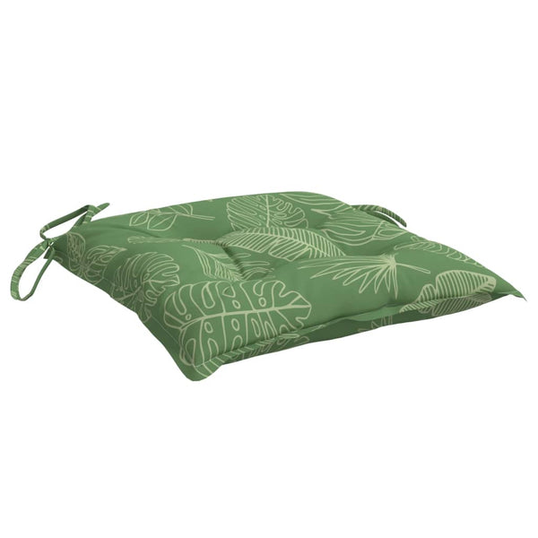 Stuhlkissen 6er Set Blattmuster 50x50 cm