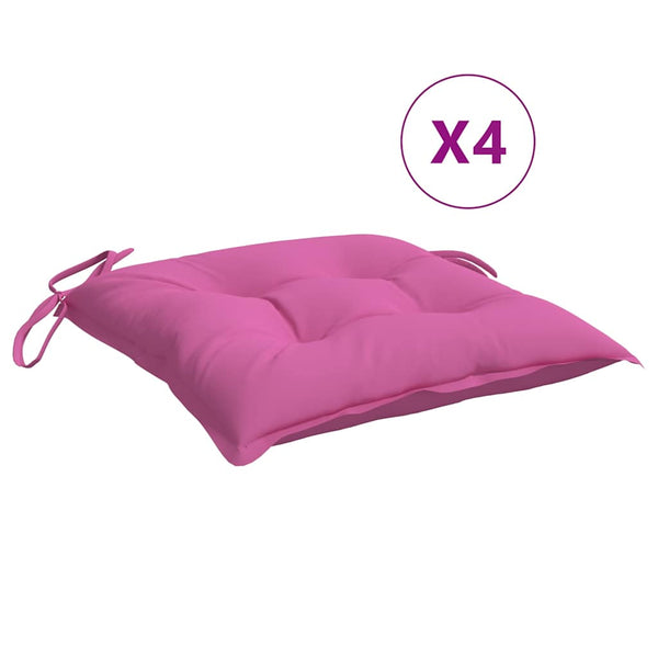 Stuhlkissen 4er Set Rosa 50x50 cm