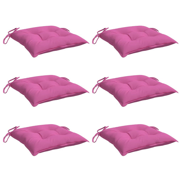 Rosa Stuhlkissen 6er Set 50x50 cm
