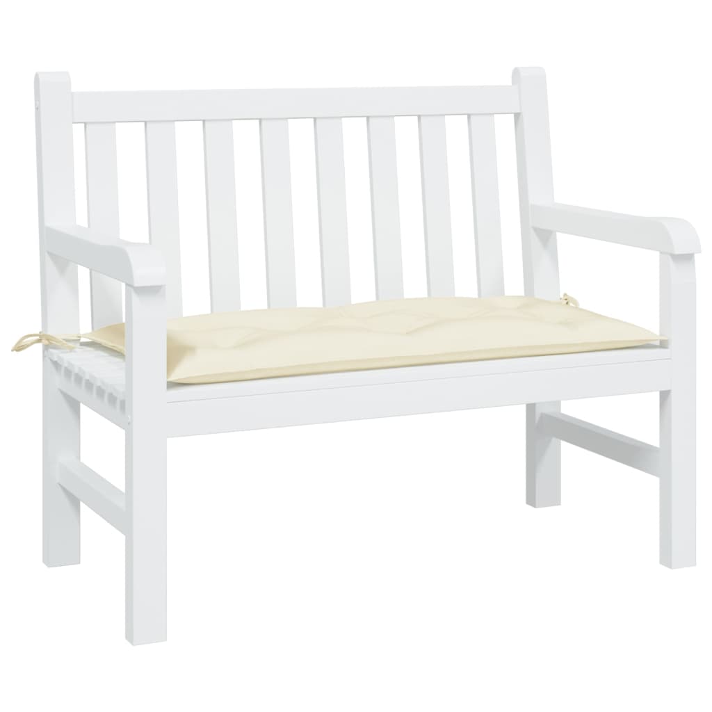 Gartenbank Auflage Creme 100x50 cm