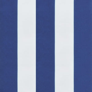 Gestreifte Gartenbank Auflage Blau-Weiß 100x50 cm
