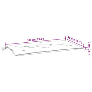 Gartenbank Auflage Rosa 100x50 cm