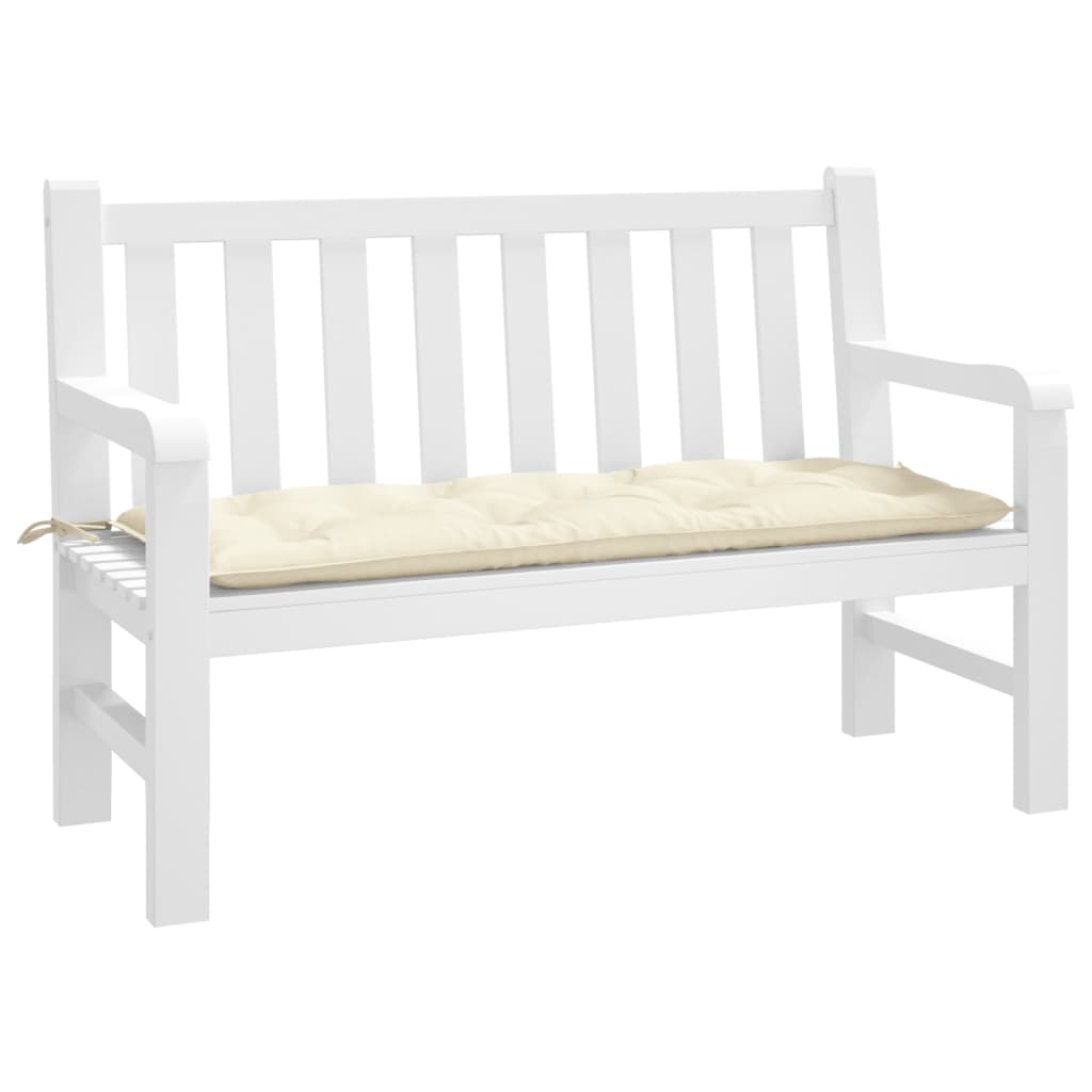 Gartenbank Auflage Creme 120x50 cm