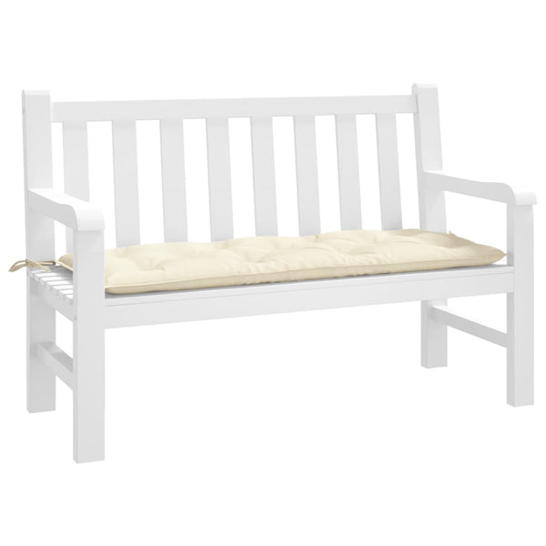 Gartenbank Auflage Creme 120x50 cm