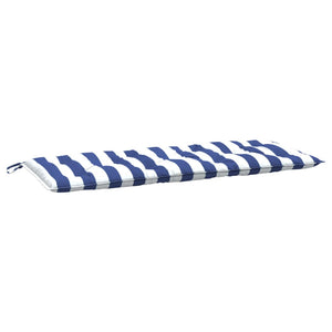 Gestreifte Gartenbankauflage Blau-Weiß 120 cm