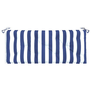 Gestreifte Gartenbankauflage Blau-Weiß 120 cm