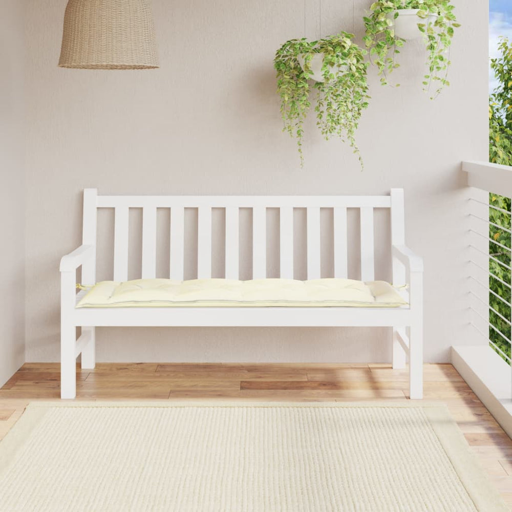 Gartenbankauflage Creme 150x50 cm Oxford-Gewebe