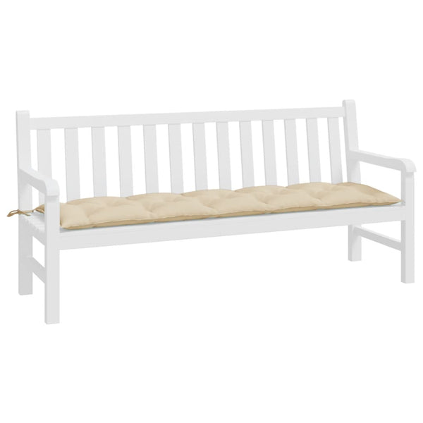 vidaXL Coussin de banc de jardin beige 180x50x7 cm en tissu Oxford