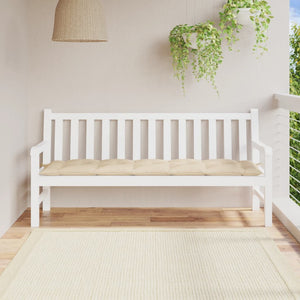 vidaXL Coussin de banc de jardin beige 180x50x7 cm en tissu Oxford