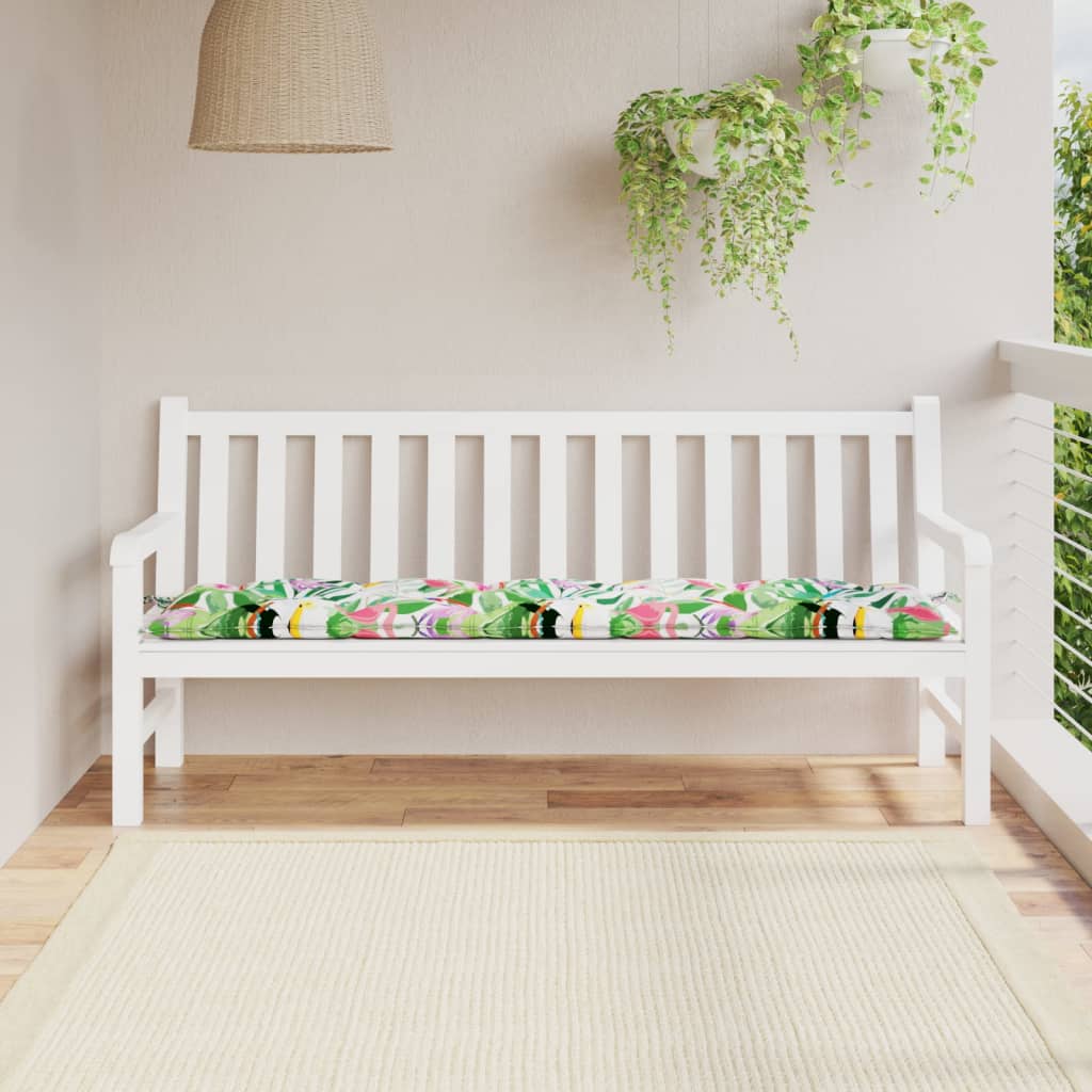 vidaXL Coussin de banc de jardin multicolore 180x50x7 cm Tissu Oxford