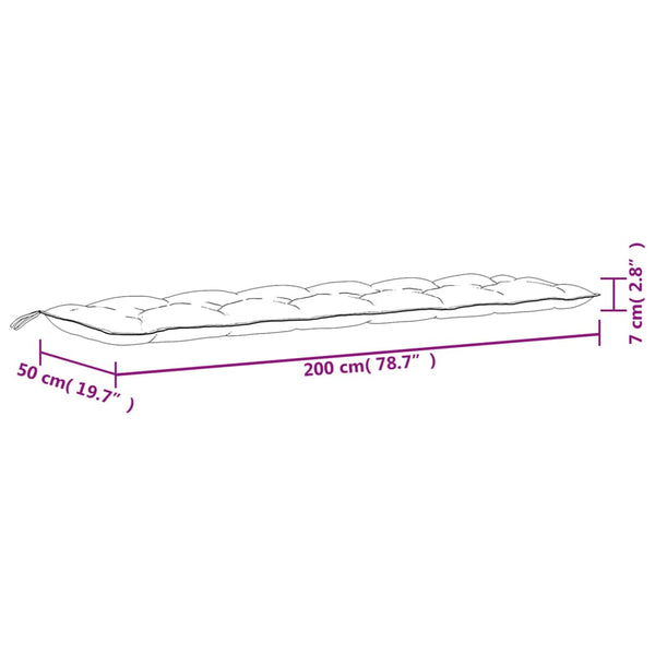Gartenbank Auflage Creme 200x50 cm