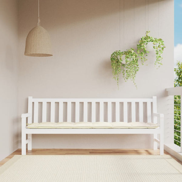 Gartenbank Auflage Creme 200x50 cm