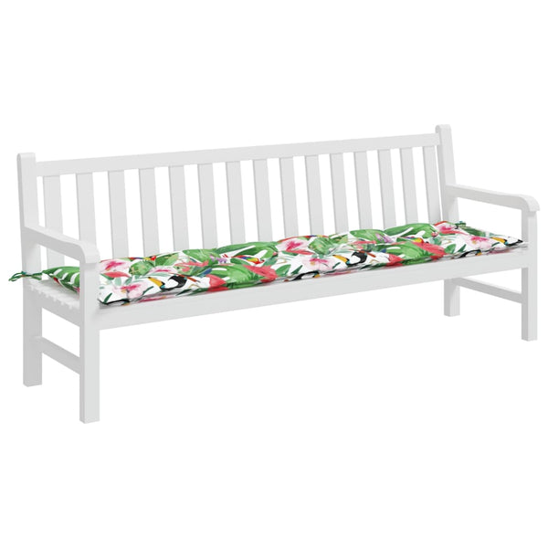 vidaXL Coussin de banc de jardin multicolore 200x50x7 cm Tissu