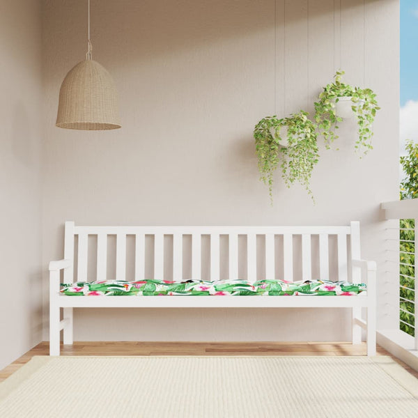 vidaXL Coussin de banc de jardin multicolore 200x50x7 cm Tissu