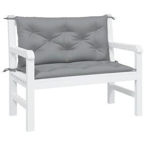 Gartenbank Auflagen 2er Set Grau 100x50 cm
