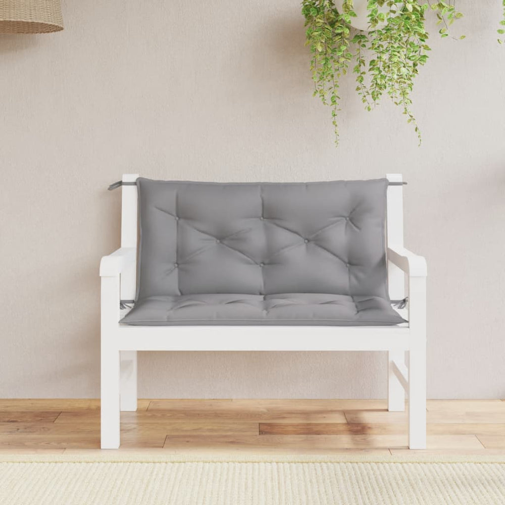 Gartenbank Auflagen 2er Set Grau 100x50 cm