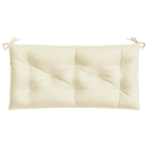 Creme Gartenbank Auflagen 100x50cm, 2er Set