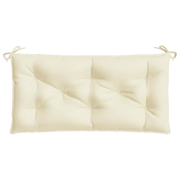 Creme Gartenbank Auflagen 100x50cm, 2er Set