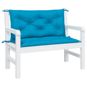 Gartenbank Auflagen Hellblau 100x50 cm 2er Set