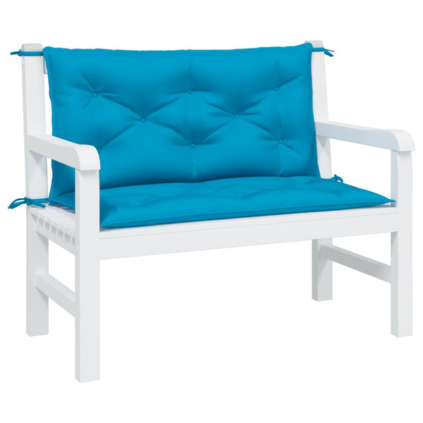 Gartenbank Auflagen Hellblau 100x50 cm 2er Set
