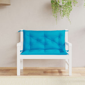 Gartenbank Auflagen Hellblau 100x50 cm 2er Set