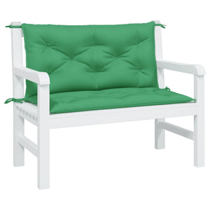 Gartenbank Auflagen Grün 100x50 cm, 2er Set