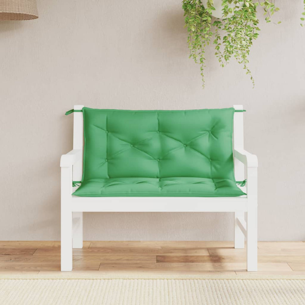 Gartenbank Auflagen Grün 100x50 cm, 2er Set