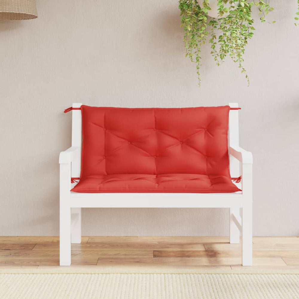 Gartenbank Auflagen Rot, 2er Set