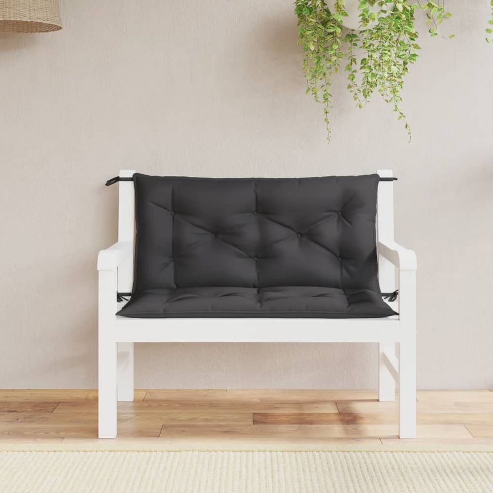 Gartenbank Auflagen Schwarz 100x50 cm, 2er Set