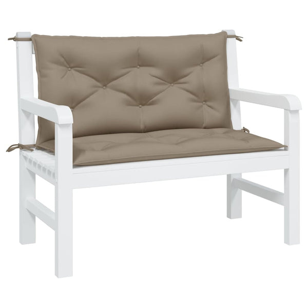 Gartenbank Auflagen Taupe 100x50 cm, 2er Set