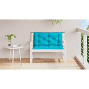 Türkise Gartenbank Auflagen 2er Set 100x50cm