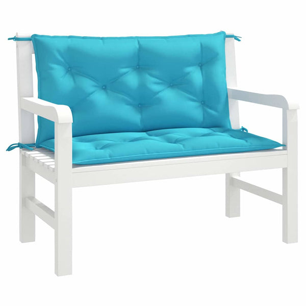Türkise Gartenbank Auflagen 2er Set 100x50cm