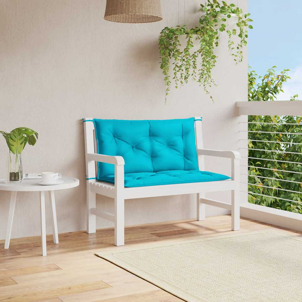 Türkise Gartenbank Auflagen 2er Set 100x50cm