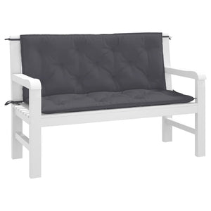 Gartenbank Auflagen Anthrazit 120x50 cm, 2er Set