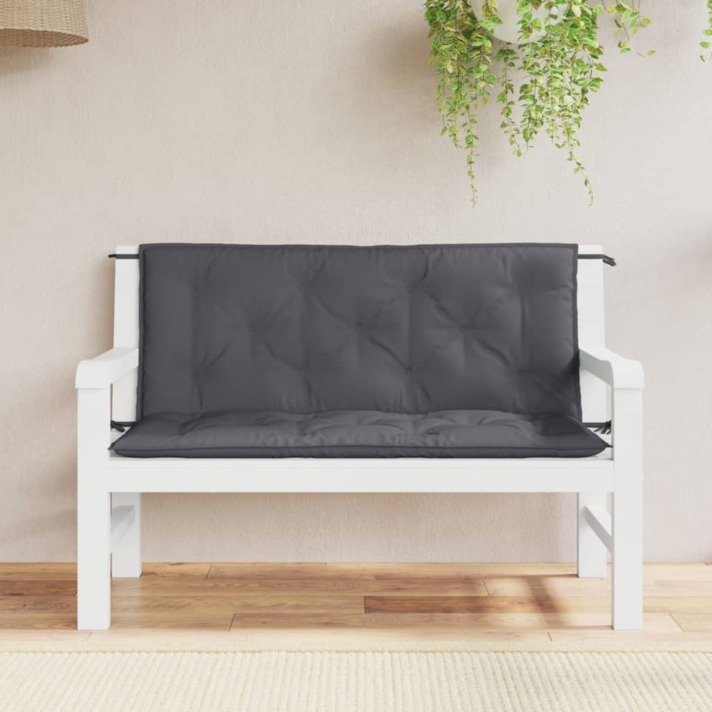 Gartenbank Auflagen Anthrazit 120x50 cm, 2er Set
