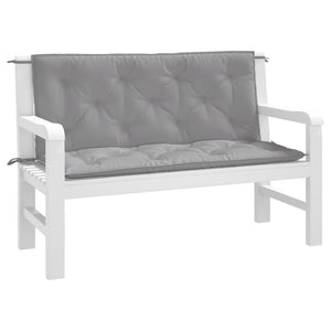 Gartenbank Auflagen Grau 120x50 cm, 2er Set