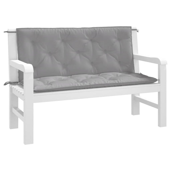 Gartenbank Auflagen Grau 120x50 cm, 2er Set