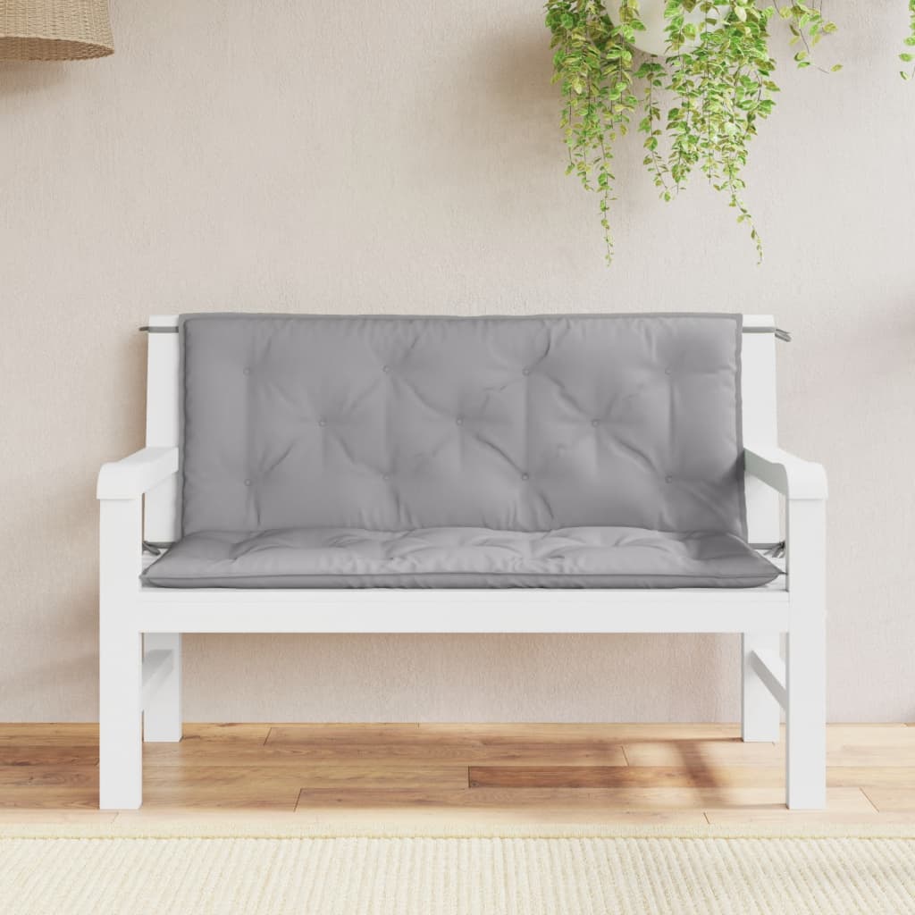Gartenbank Auflagen Grau 120x50 cm, 2er Set