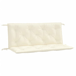 vidaXL Coussins de banc de jardin 2 pcs Blanc crème 120x50x7 cm Tissu Oxford