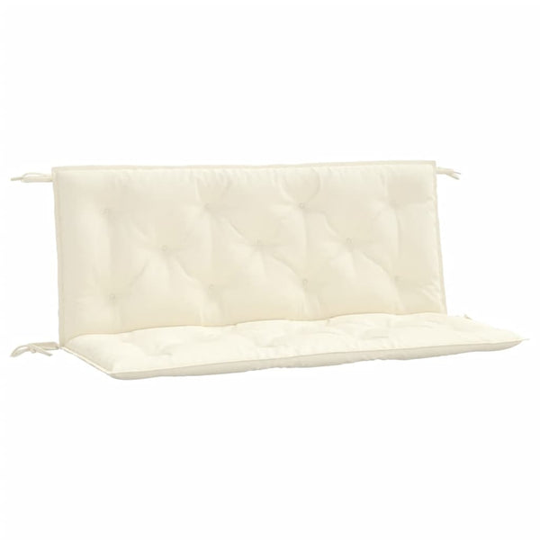 vidaXL Coussins de banc de jardin 2 pcs Blanc crème 120x50x7 cm Tissu Oxford