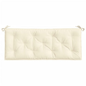 vidaXL Coussins de banc de jardin 2 pcs Blanc crème 120x50x7 cm Tissu Oxford
