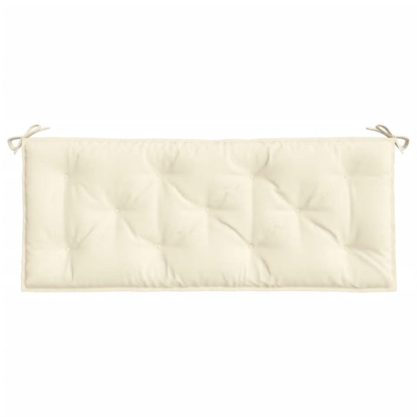 vidaXL Coussins de banc de jardin 2 pcs Blanc crème 120x50x7 cm Tissu Oxford