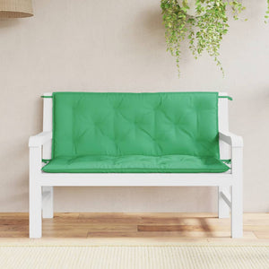 Gartenbank Auflagen Grün 120x50 cm 2er Set